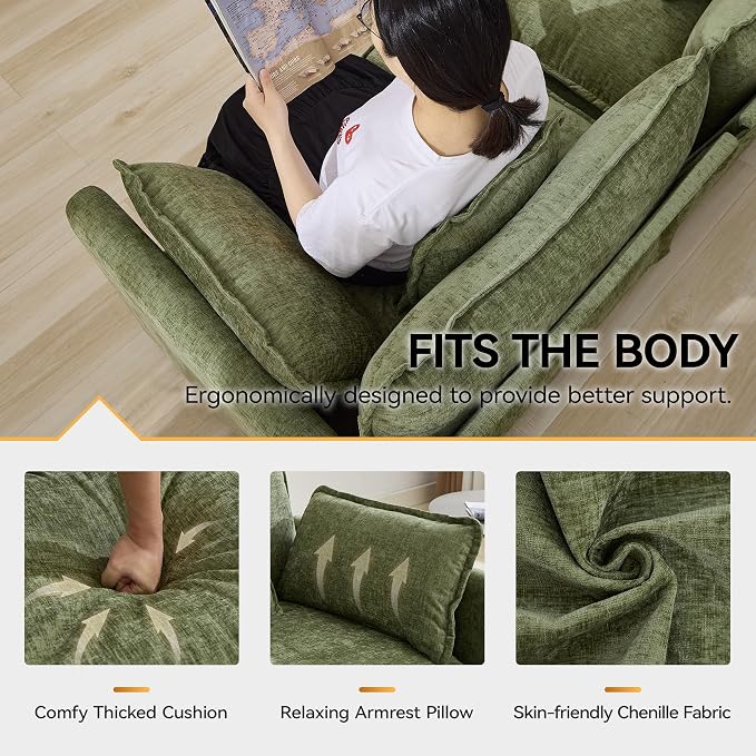 WUTUTUEE 41'' Modern Chenille Oversized Chair, Upholstered Accent Living Room - Image 4