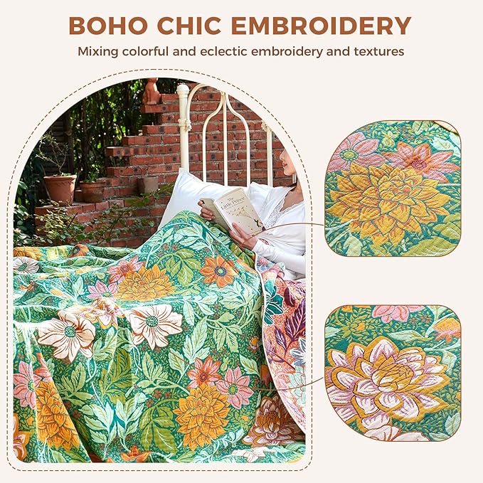 LUTBM Boho Throw Blanket for Bed Cotton Summer Blankets Bedroom Living Room - Image 3